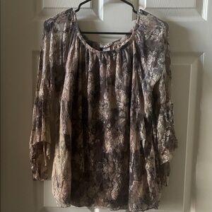 Floral Patterned Women's Top